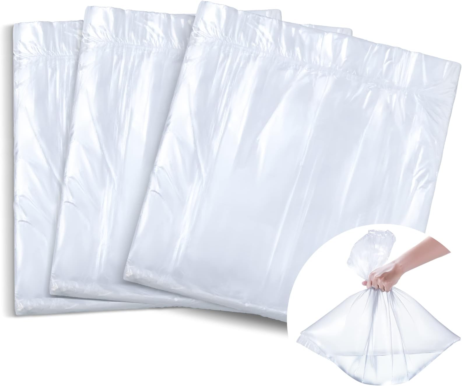 100 Pcs Disposable Foot Tub Liner Portable Bath Bags Plastic Pedicure Spa Bags Thin Large Foot Bath Liners Disposable Spa Hotel Home Use, 25 x 23 Inches
