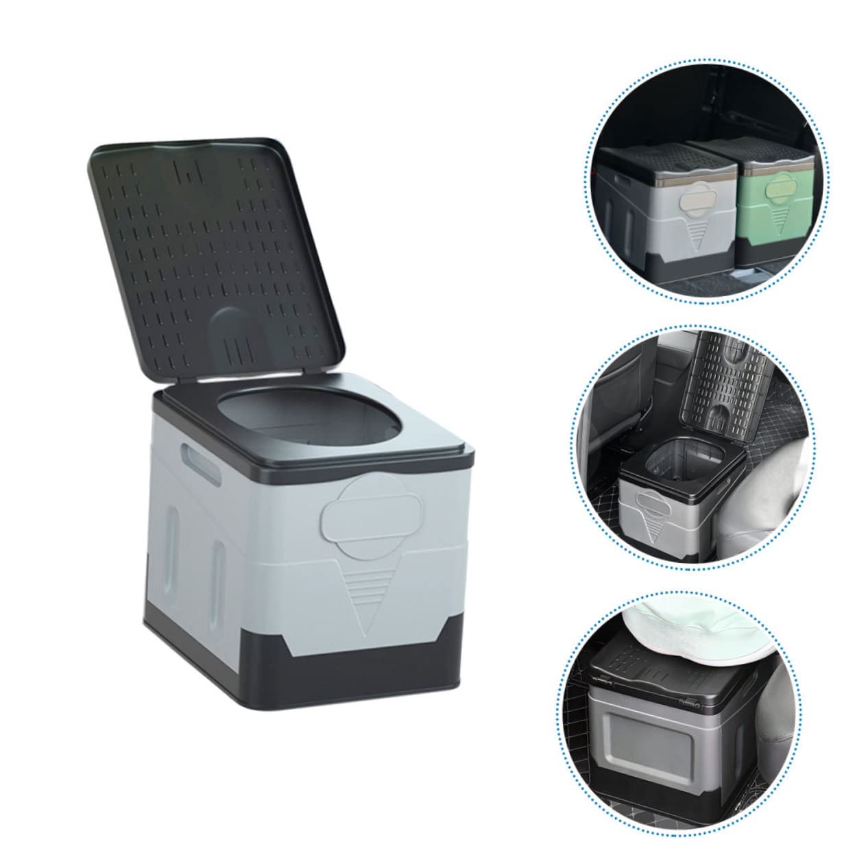 PLAFOPE Faltbare Campingtoilette aus Pp, Tragbar für Outdoor Reisen | Autotoilette, Verschleißfest Verarbeitet, für Camping und Unterwegs, Platzsparend Zusammenklappbar