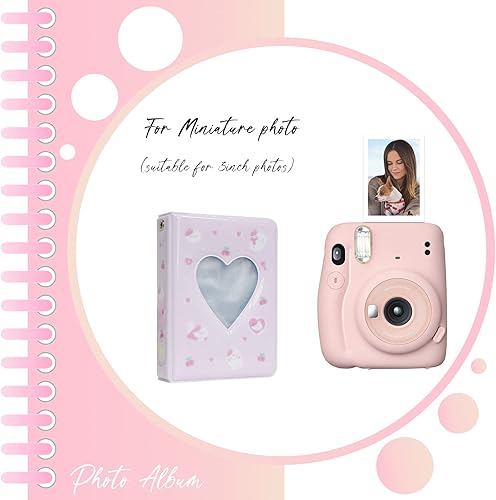 Vista 25 de Carpeta para tarjetas fotográficas Kpop de 3 pulgadas, soporte para tarjetas fotográficas Kpop, mini álbum de fotos, álbum Kpop con colgante