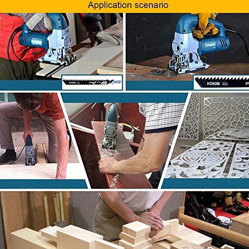 35 Pcs T Shank Jigsaw Blade Set, Assorted Jig Saw Blades for Wood Plastic and Metal Cutting Fit Bosch, Dewalt, Hitachi, Festool Milwaukee