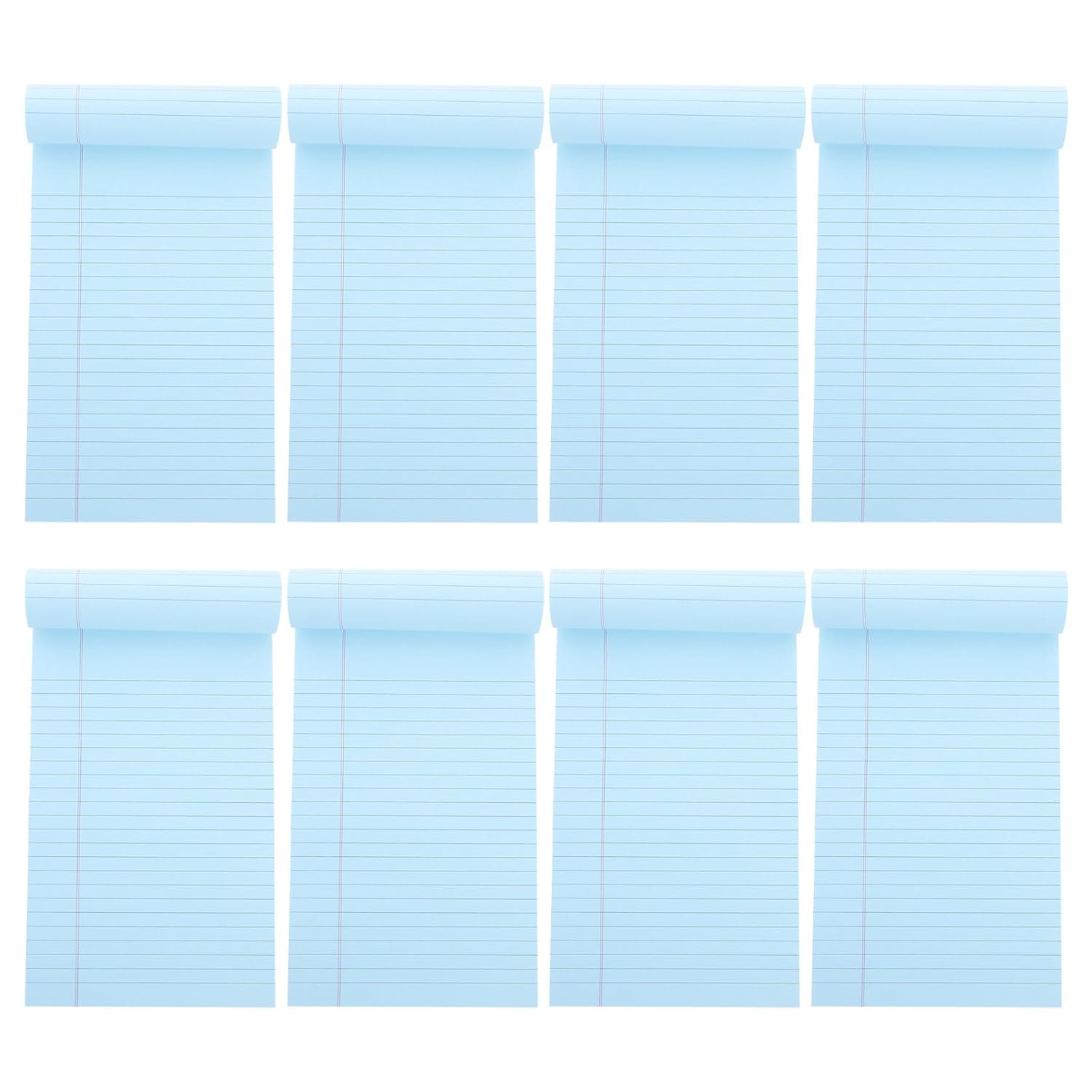 GLEAVI Legal Pads Notepad 8pcs A5 Wide Ruled Lined Memo Pads Tearable Notebook for Office Work and Student Note Taking