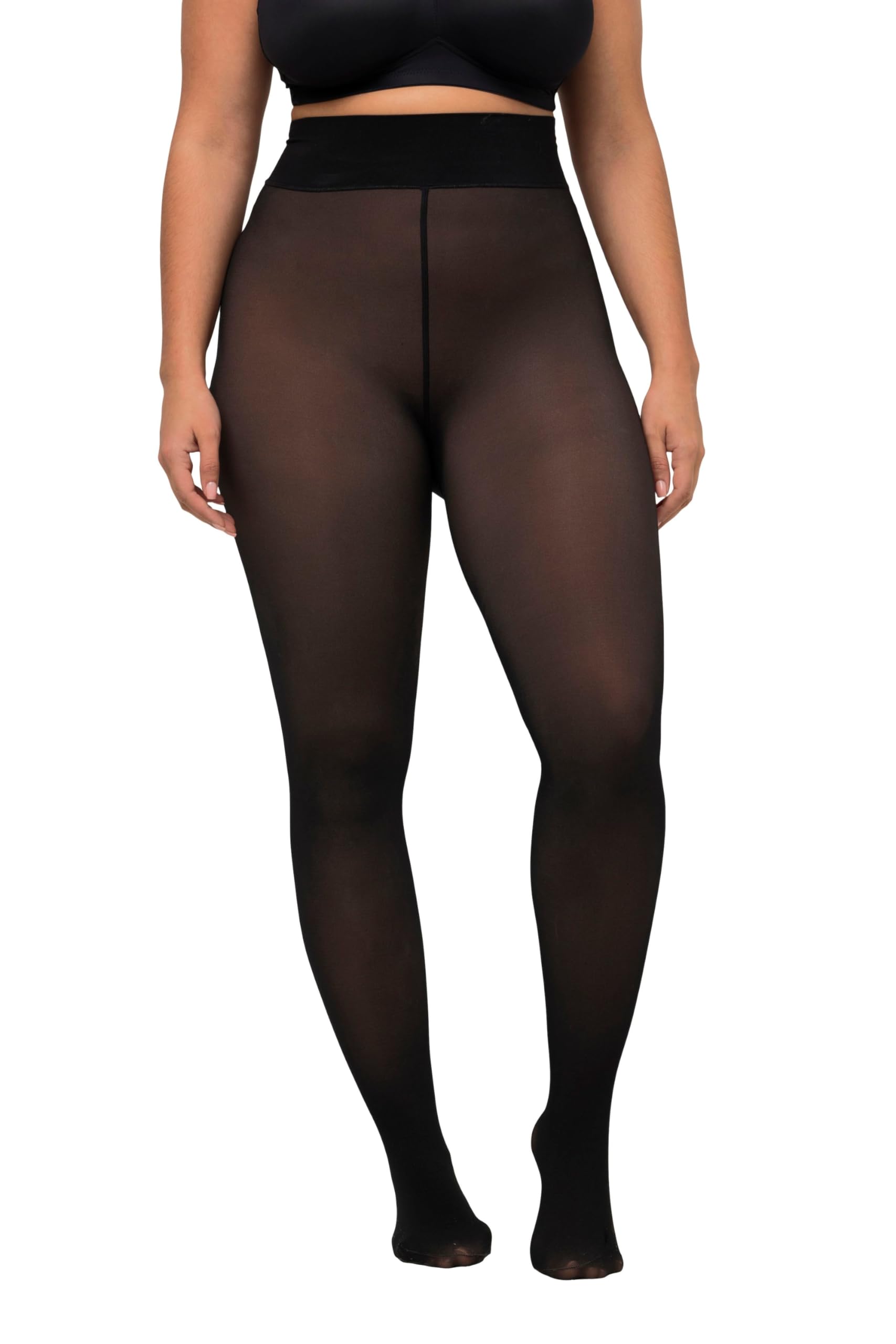 Ulla Popken Damen Strumpfhose, 50den, Warm&transparent Groß-Übergröße