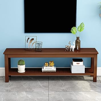 TV Stand Wooden TV Cabinet Modern Minimalist Entertainment Center Simple TV Console Media Cable Box Gaming Console Living Room Bedroom Office TV Unit Cabinet