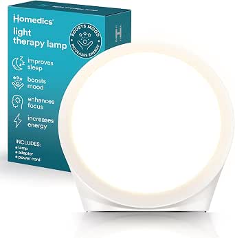 Homedics Light Therapy Lamp, 10,000 Lux, UV-Free
