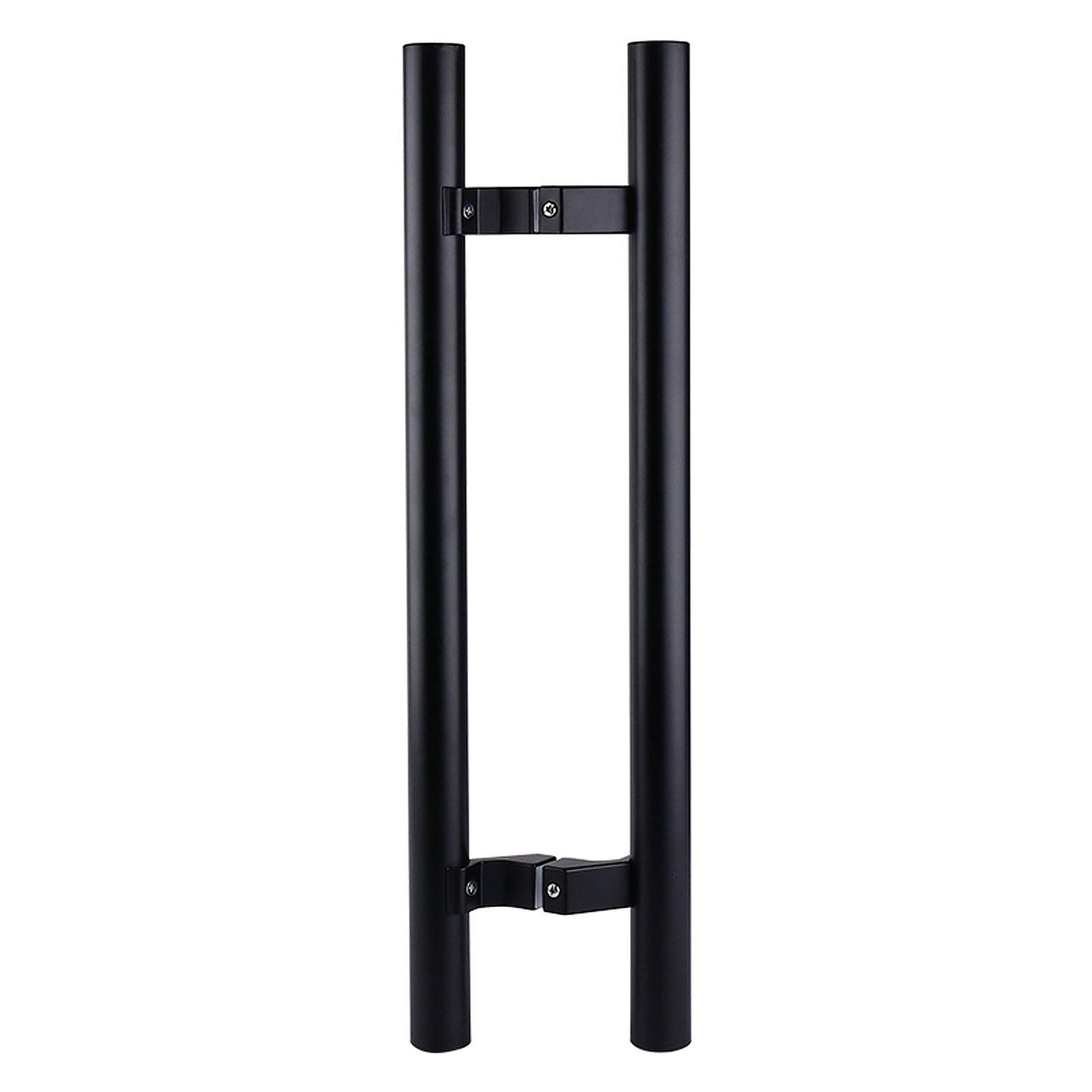 Poignée de porte en verre acier inoxydable noir mat chic