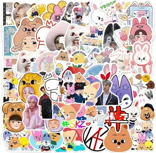 104PCS Stray Stickers Korean Merch Waterproof Vinyl Decals Sticker for Water Bottle Laptop Phone Luggage