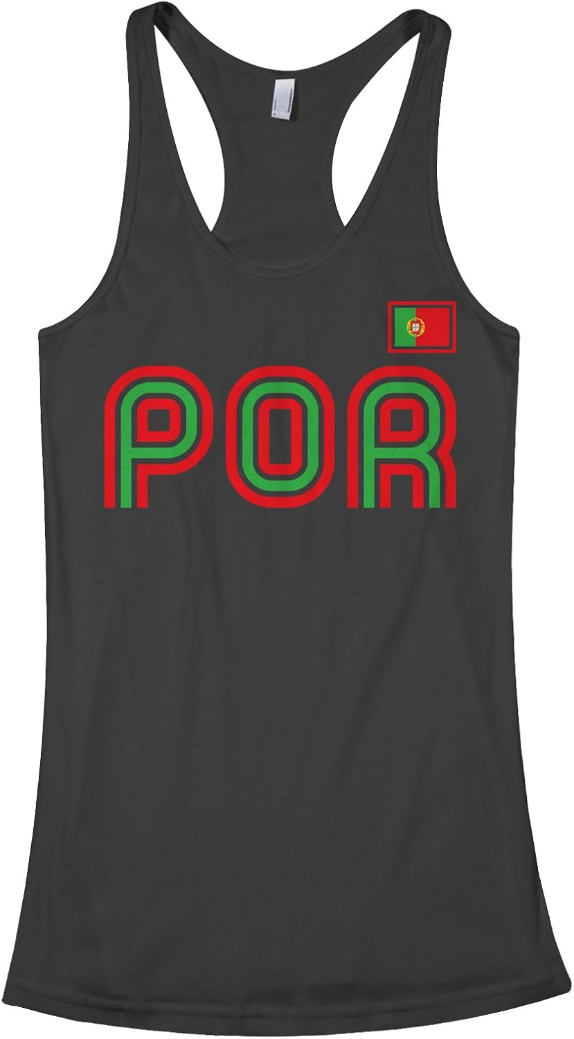 Threadrock Women's Portugal Athletic Retro Series Racerback Tank Top