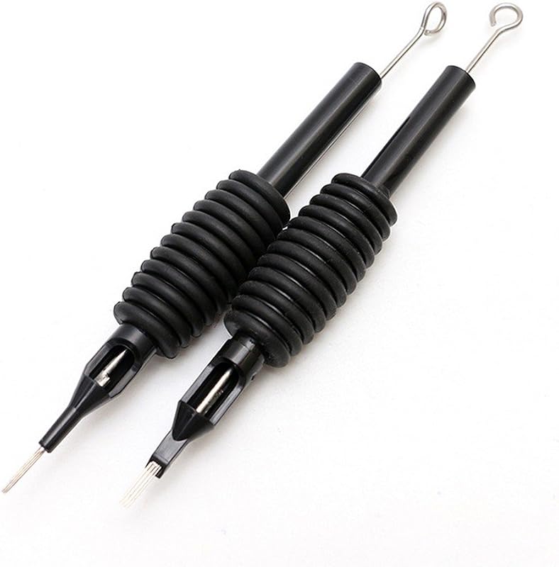 Agulhas e tubos descartáveis para tatuagem HiTreasure 5RL, grip de 19 mm, pacote com 50 unidades