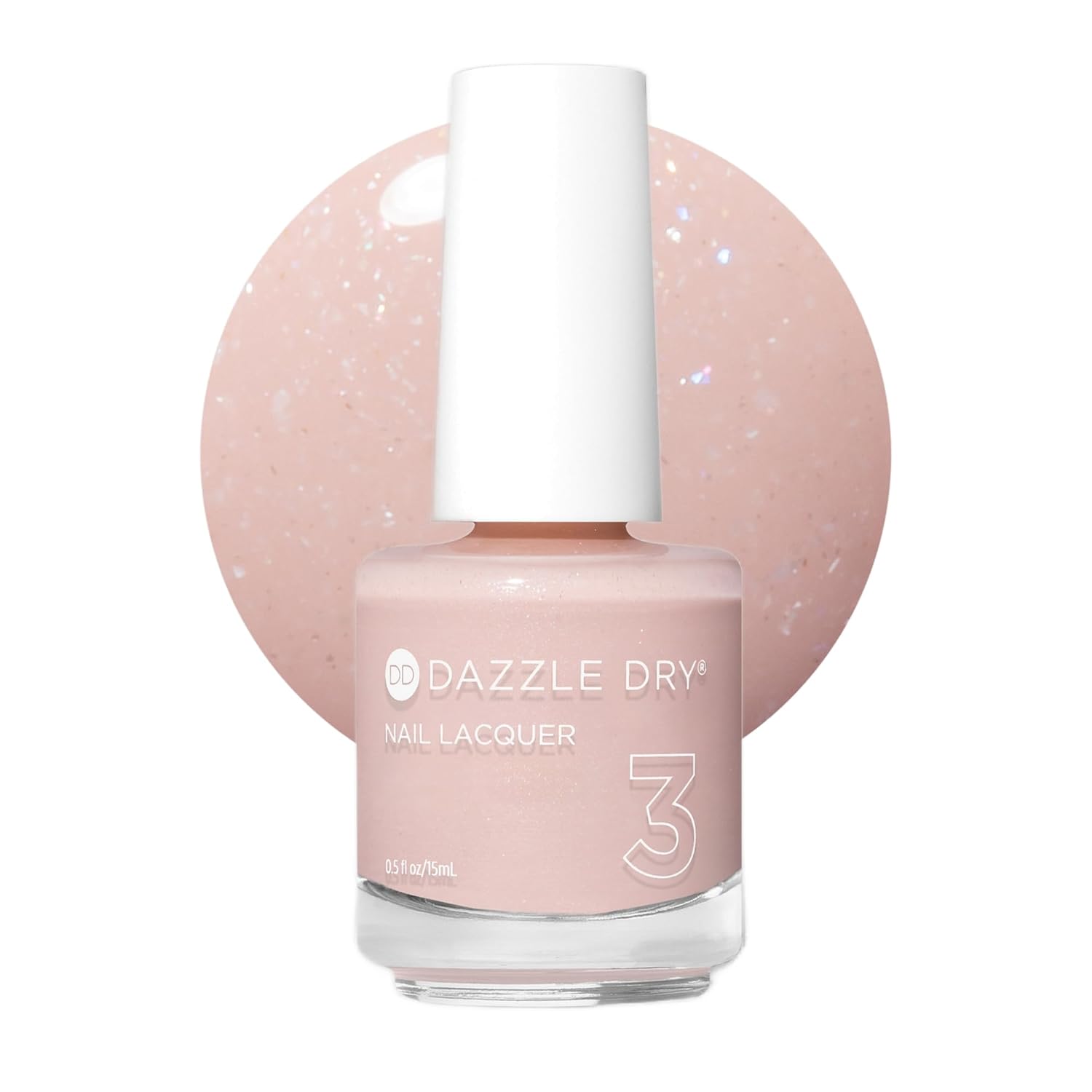 Dazzle Dry Full System Kit - Wish - A light almond with snowflake shimmer. Semi-sheer. Shimmer. (5 Piece Kit)
