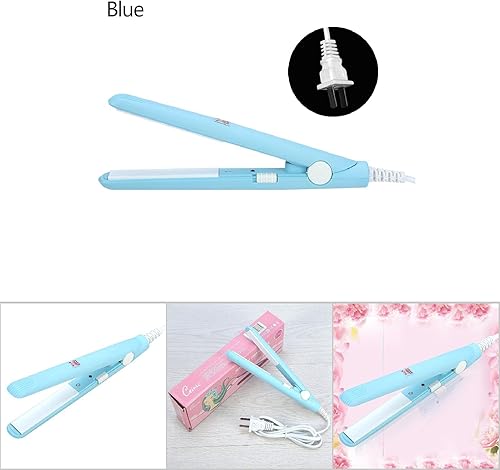 Miniatura 4 de Mini plancha de pelo, 2 en 1, mini plancha de pelo de cerámica turmalina, rizador de calor de plancha plana, plancha para alisar el cabello (enchufe