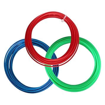 CrazyBuy PLA Filament 1.75mm Filament 10M Fluo for 3D Pen Multicolor (Pack of 3)
