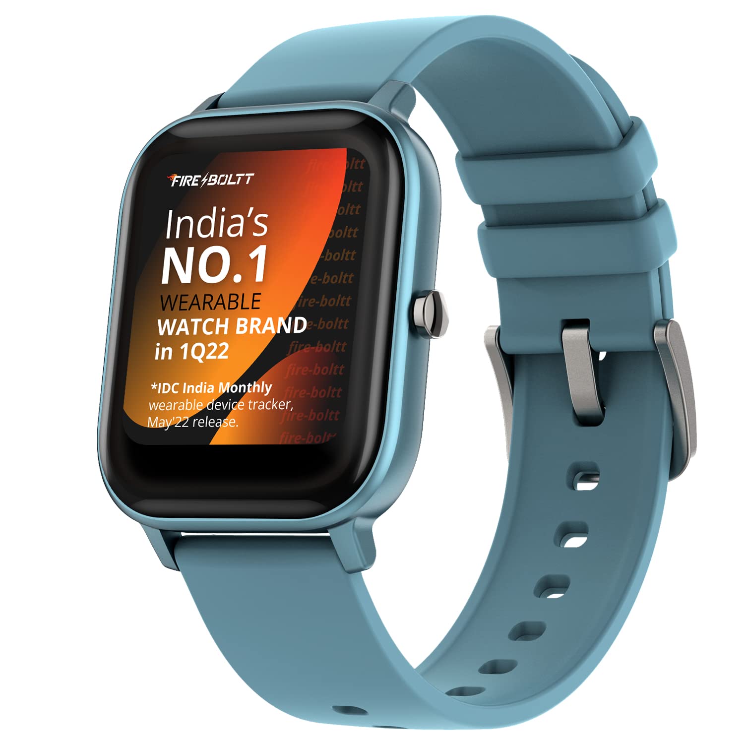 Fire-Boltt Spo2 Full Touch 1.4 Inch Smart Watch 400 Nits Peak Brightness Metal Body 8 Days Battery Life With 24 * 7 Heart Rate Monitoring Ipx7 With Blood Oxygen, Fitness, Sports & Sleep Tracking Blue