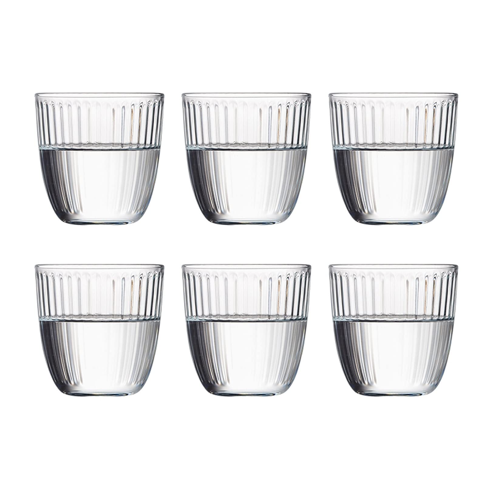 Trinkgläser/Wassergläser 6 stücke Trinkgläser Haushalt Glasbecher Küche Glas Glas Set Bunte Wasserbrille Ideal for Wasser, Saft, Bier, Cocktail Trink-Becher aus Glas (Color : C)