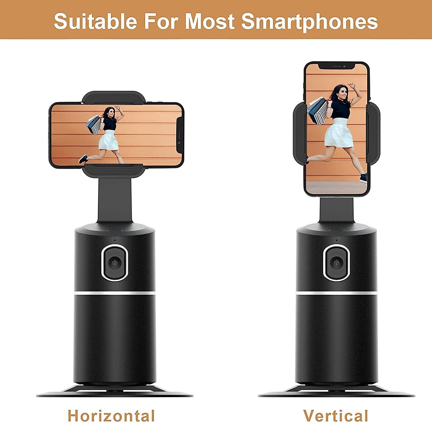 Soporte inteligente QUYY para teléfono móvil, seguimiento automático de la cara, trípode de seguimiento de IA para selfie, palo inteligente para transmisión en vivo, grabación de vídeo,