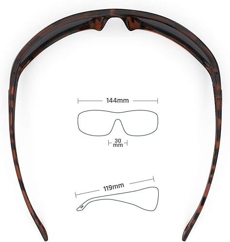 Miniatura 5 de TOREGE Gafas de sol polarizadas deportivas para hombres y mujeres, ciclismo, correr, golf, pesca, deportes de sol TR28