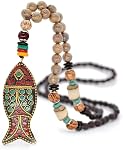 Wood Bead Necklace for Women Bohemian Necklace Long Necklaces Boho Jewelry