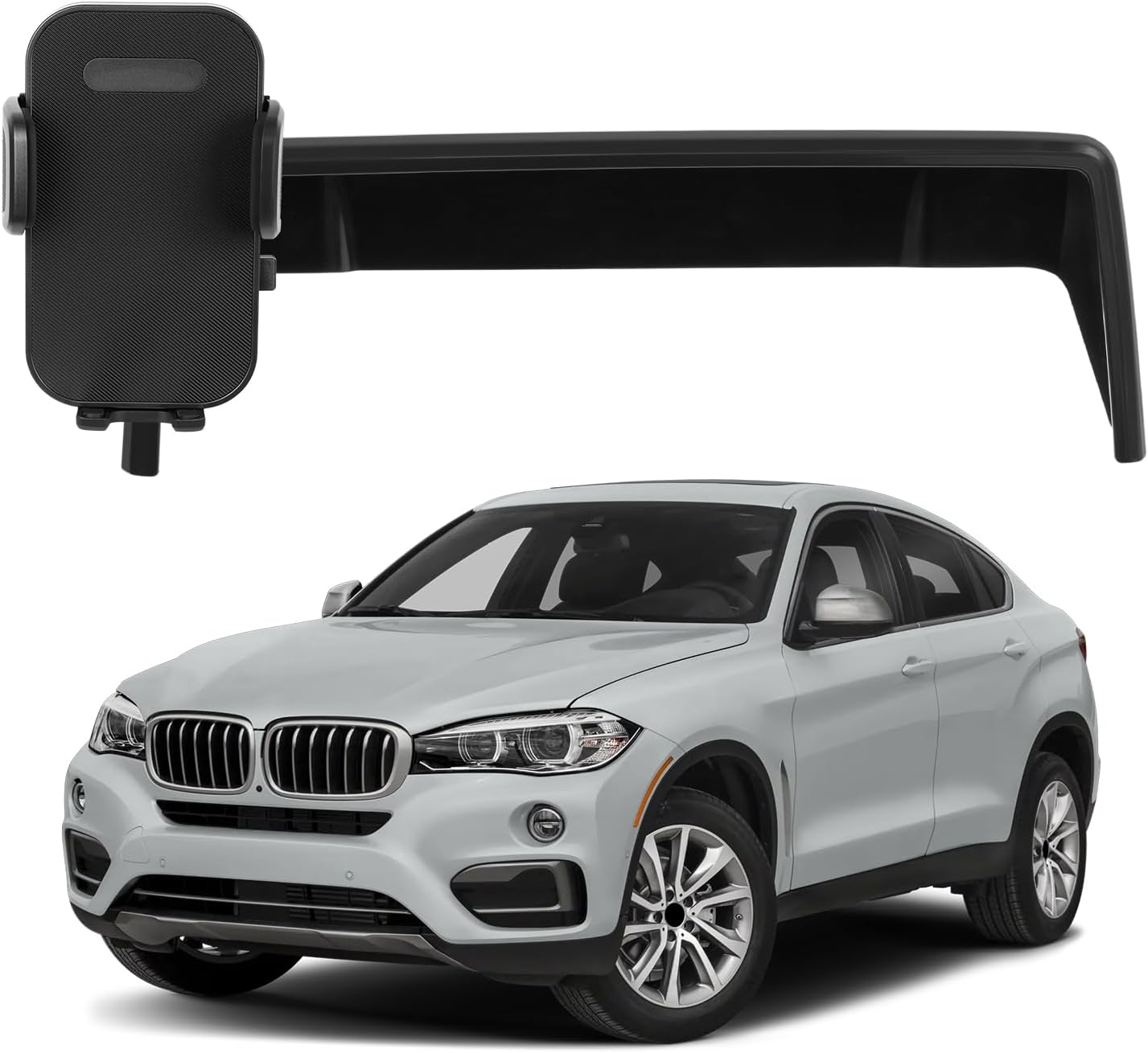 10.3Inch Car Phone Holder Mount Compatible with BMW X5/F15 2014-2018 & X6/F16 2015-2019 Accessories Custom Fit Screen & Mobile Phone Stand 360°Adjustable Cell Phone Car Decoration Mods Car
