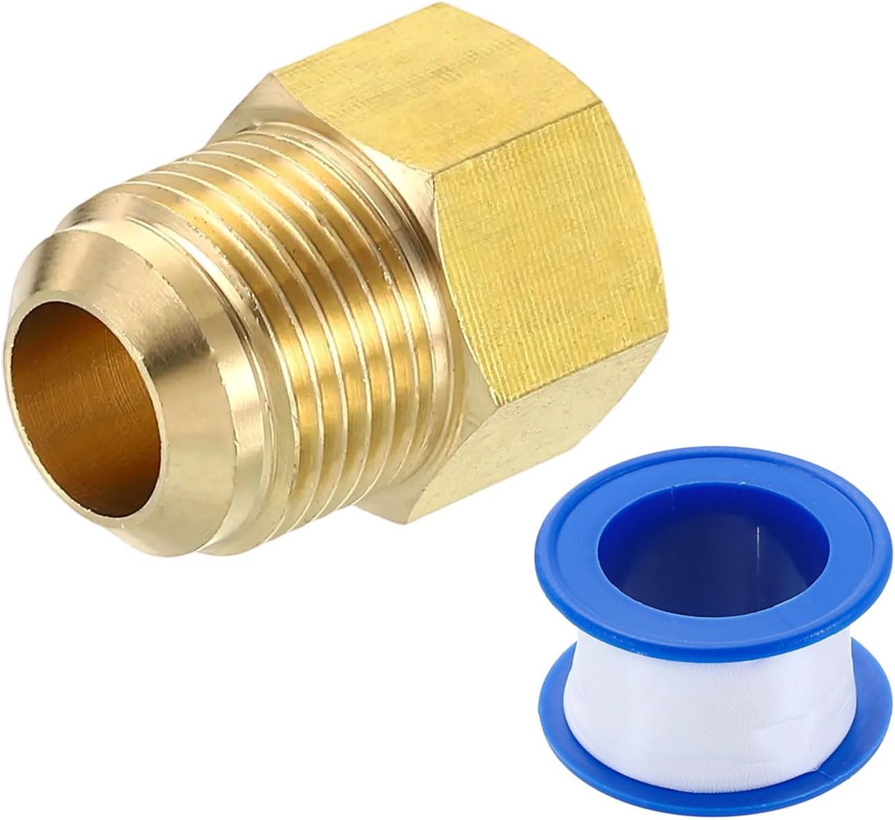 uxcell Brass Pipe Fitting, 5/8 SAE Male x 1/2 SAE Female Pipe Adapter Flare Tube Fitting for Air Gas Line Refrigeration HVAC 5/8 SAE Male x 1/2 SAE Female 1