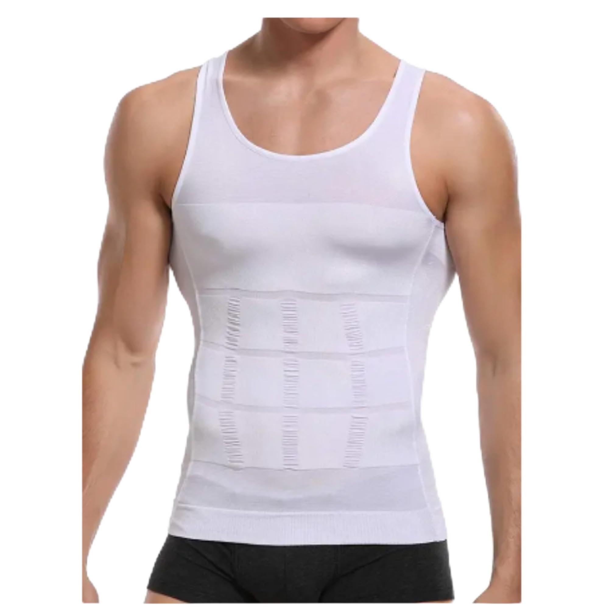 amrio Nylon Men Slimming Body Shaper Casual Style Vest Shirt Abs Abdomen Slim Stretchable Tummy Tucker Vest-picture-47