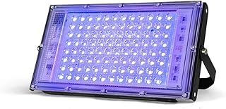 Reflector de Led UV de 395nm y 400nm, lámpara ultravioleta for escenario, 50W, 100W, luz LED negra for escenario, resistente al agua, luz de fondo for Fiesta Disco ( Color : 1 , Size : 100W with plug