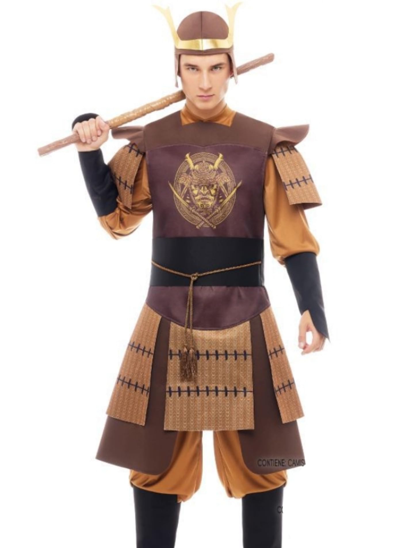 Disfraz de Samurái Legendario Japonés marrón para hombre Talla L