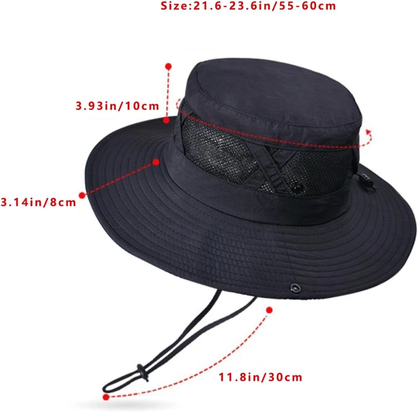 男性用 通気性 ビーチ 折りたたみ式 UVカット 釣り 夏用 調節可能 漁師帽子