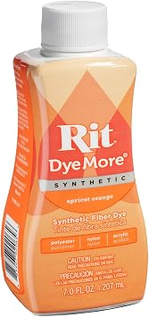 Rit DyeMore Liquid Dye, Apricot Orange 7 Fl Oz (Pack of 1)