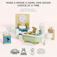 Vista 5 de Le Toy Van Dollhouse - Muebles para muñecas y Accesorios, Baño Sugar Plum