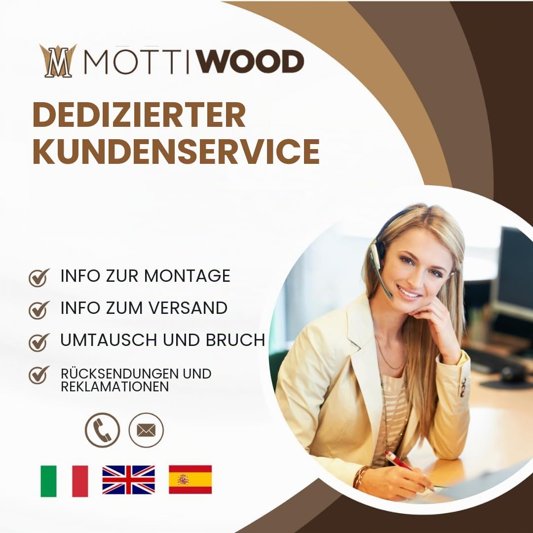 Bügelbrett, verstellbar und faltbar, 100 % Buchenholz, Maße: 35 x 141,5 x 92 h, leicht (Walnuss)