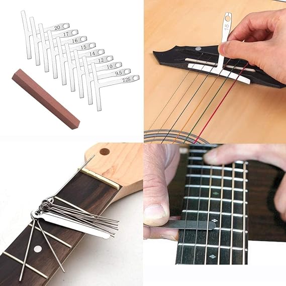 72PCS Guitar Tool Kit,Professional Guitar Repairing Maintenance Tool Kit with Guitar Strings Picks Bridge Pins Gauge Guitar Accessories Gifts for Acoustic Guitar Electric guitar Ukulele Bass Banjo