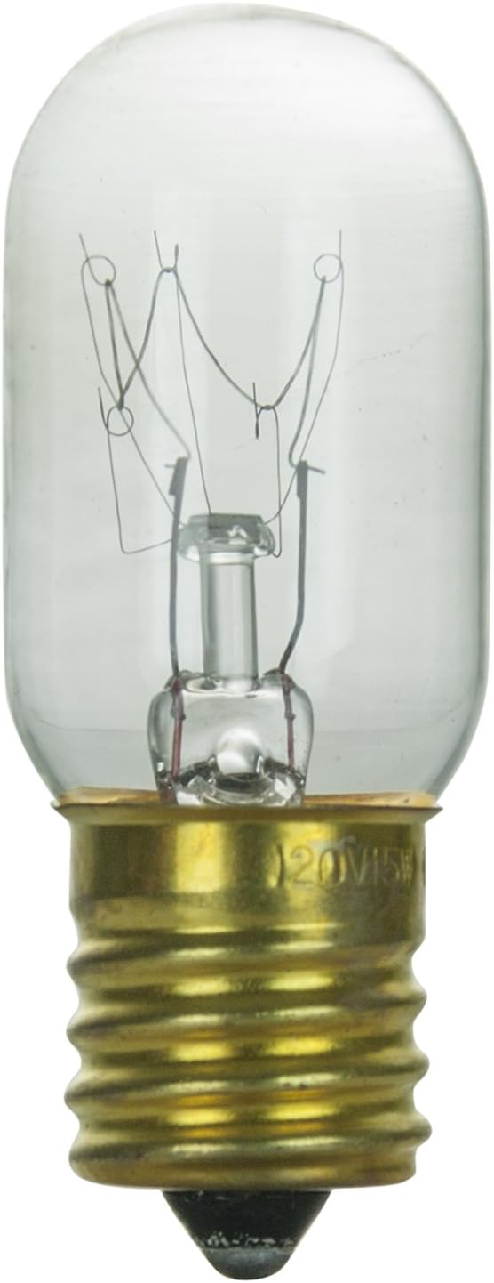 Sunlite 15T7/CL/N Incandescent 15-Watt, Intermediate Based, T7 Tubular Bulb, Clear