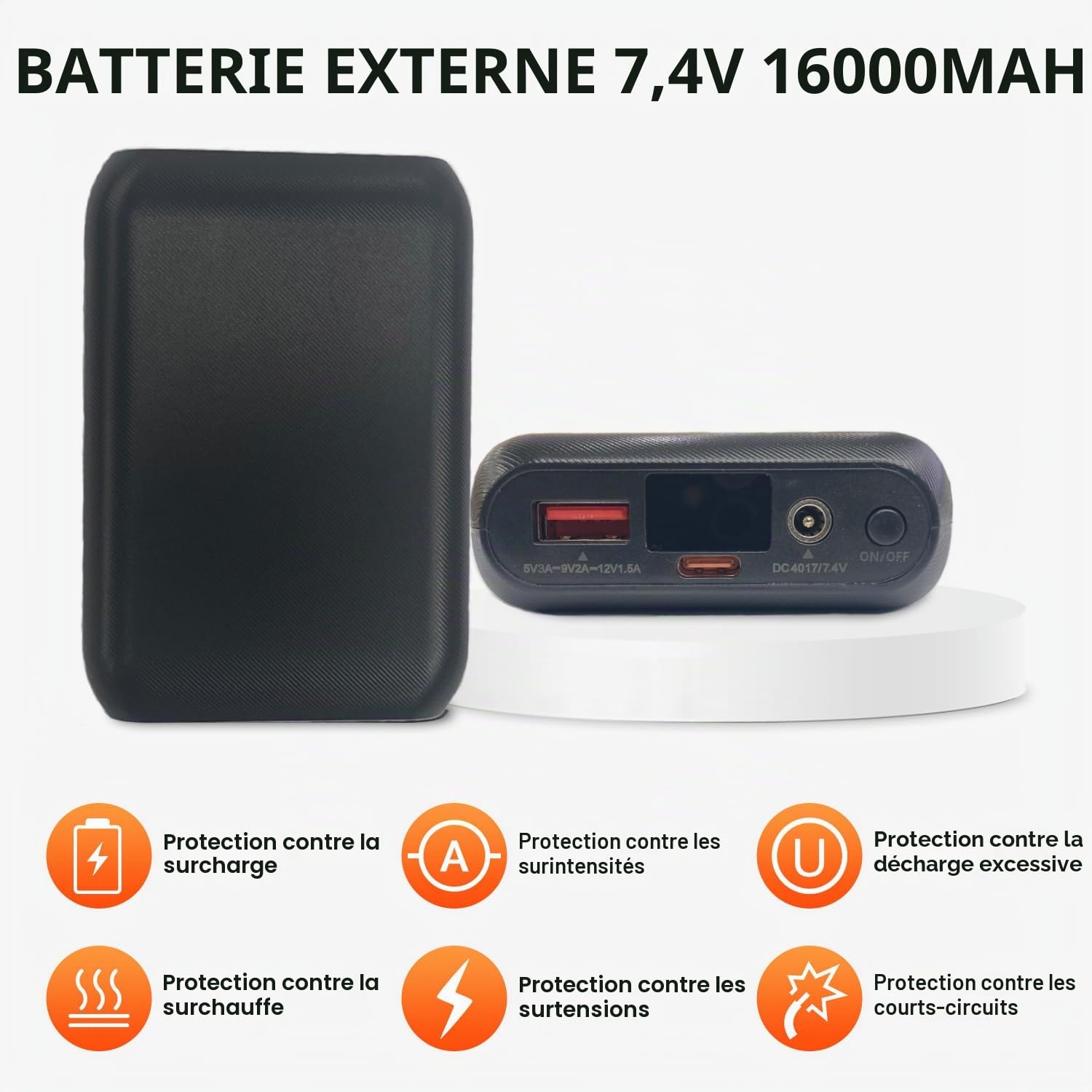 Veste chauffant Femme avec batterie incluse, Gilet Chauffante Femme, 7.4V 16000mAh