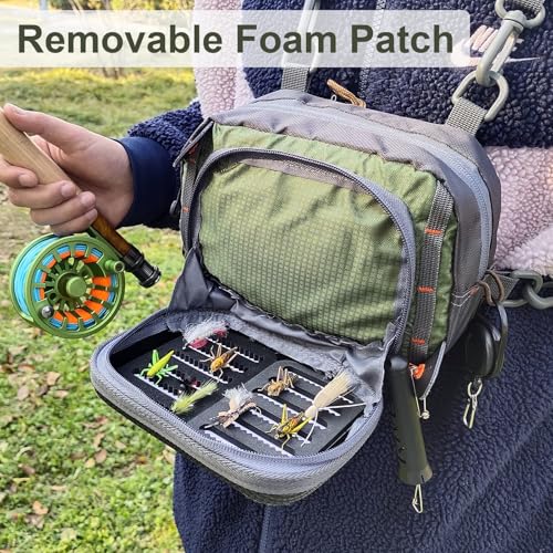 Aventik Fly Fishing Chest Bag Ultra Light Multiple Pockets Chest Pack con Chaleco (Bolsa para Pecho B) miniatura 3