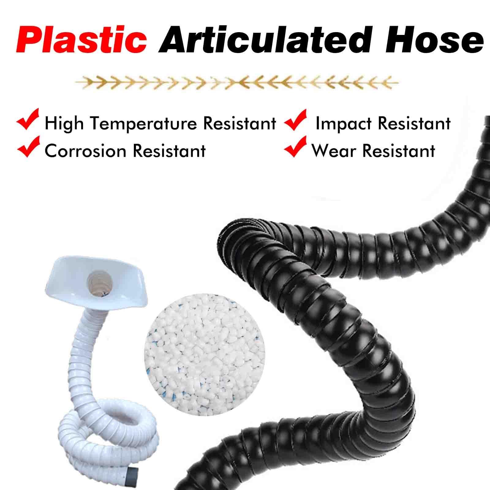 ZAQYCM Tubo Flexible Manguera De Recolección De Polvo Articulada De 1m con Capucha Y Válvula Ajustable, Colector De Conducto Extractor De Aire Flexible para Laboratorio(White,ID 160MM/6 2/7 In)