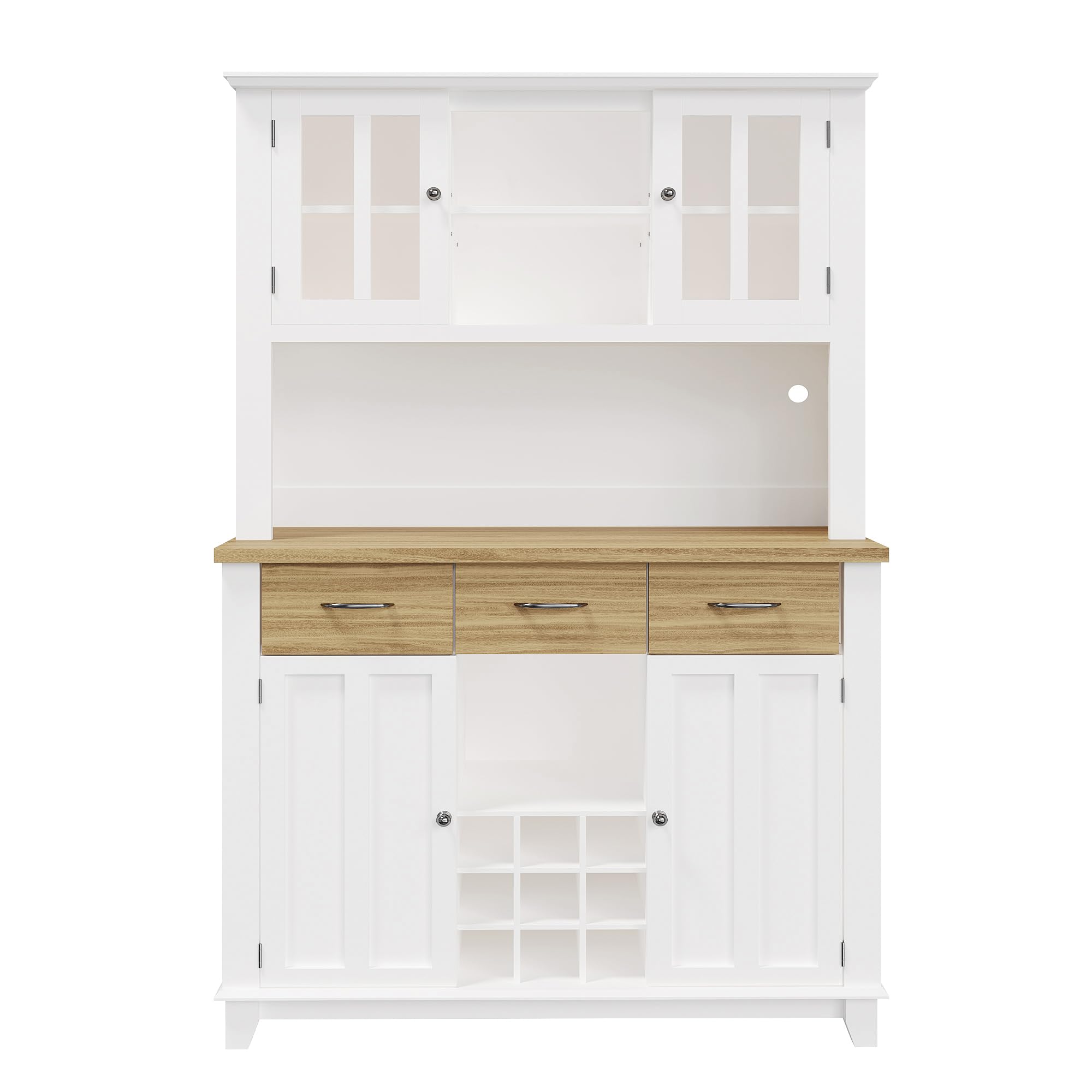 Lexiou Mobile Dispensa Cucina,Credenza Cucina Alta Mobile Dispensa Buffet,Credenza Cucina con Illuminazione a LED,Ripiani Regolabili, Grande Spazio, Cucina, Sala da Pranzo,106 x 40 x 179.5cm (Bianco)