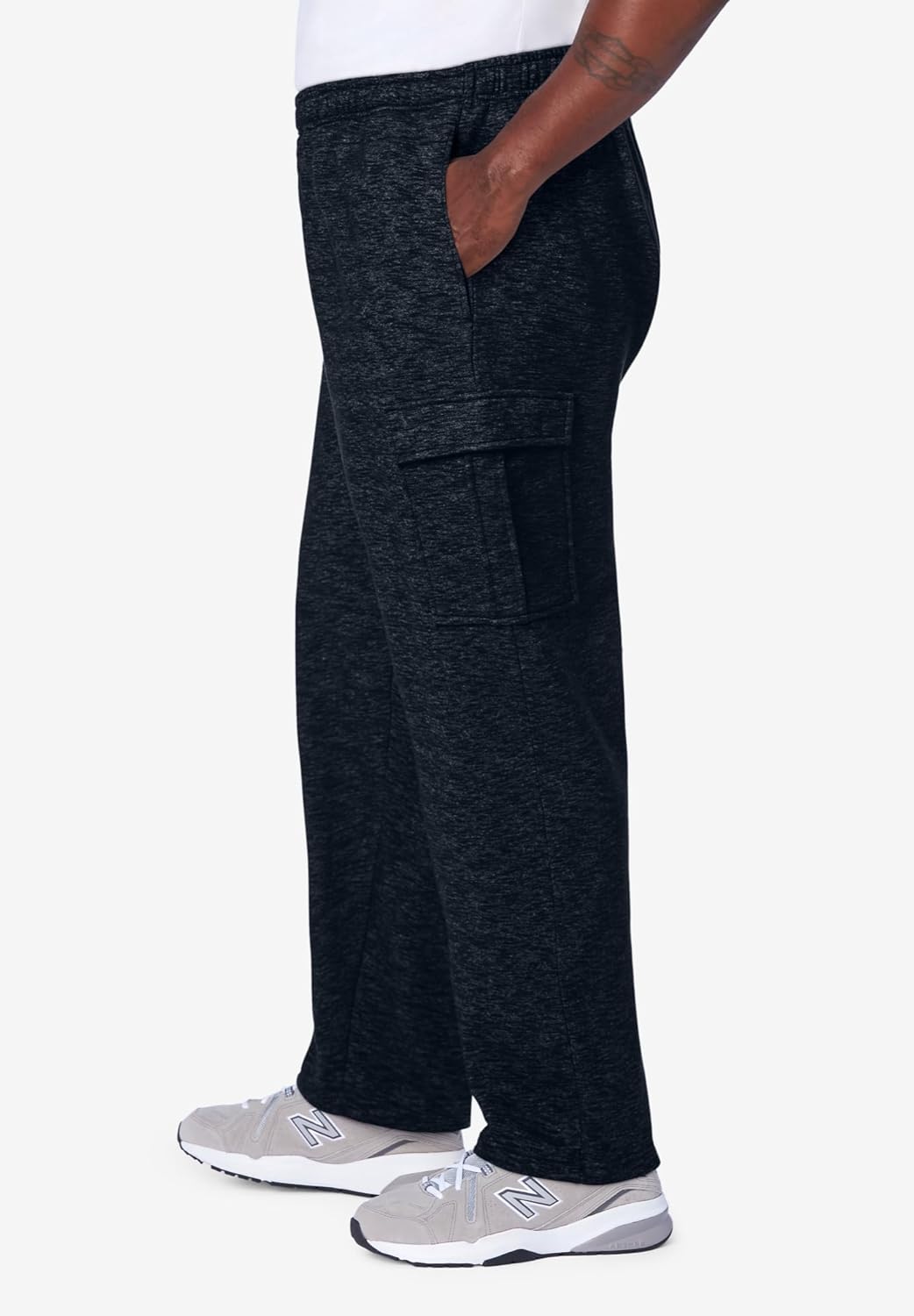 KingSize Men's Big & Tall Fleece Cargo Sweatpants - Image 3