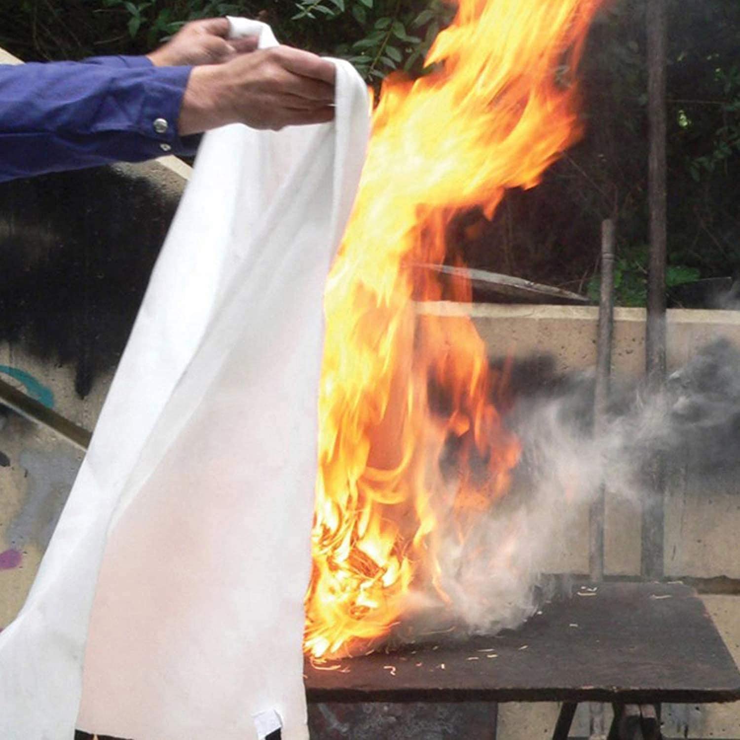 Safety+ Coperta Antincendio 1x1 Metro - Grande E A Rapida Apertura Con Passanti, Per Cucina, Ufficio, Casa, Garage E Camper