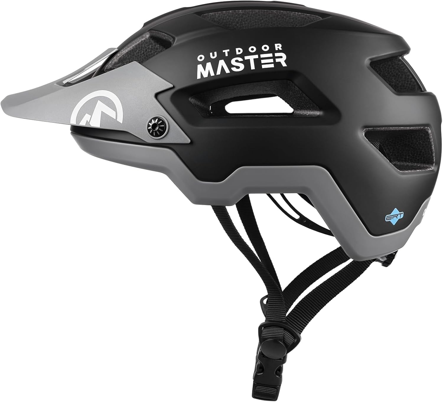 OutdoorMaster ERT Bike Helmet Adult Men and Women – Mountain Bike Helmet with Adjustable Sun Visor, 17 Vents, Removable/Washable Padding – Suitable for Mountain & Road Biking
