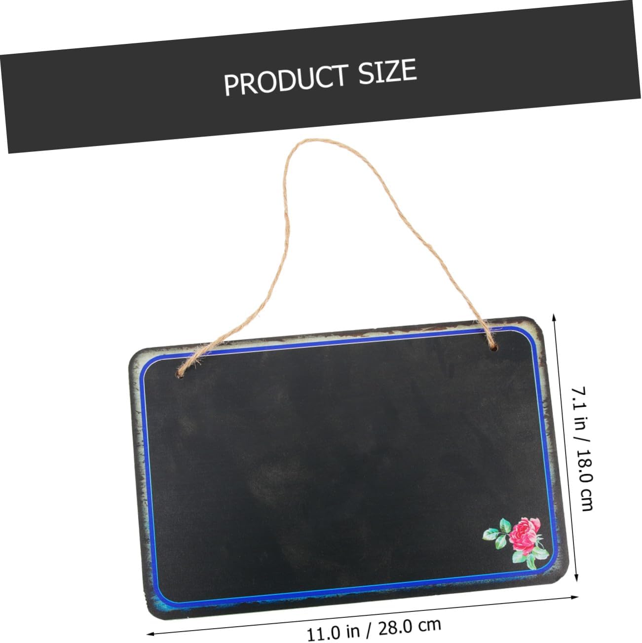 Message Board Chalkboard Small Wall Hanging Memo Board Single-Sided Decorative for Restaurant Cafe Home Use Style