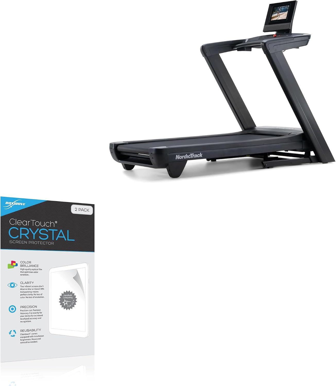 BoxWave Screen Protector Compatible with NordicTrack Commercial 1250 Treadmill NTL14125 - ClearTouch Crystal (2-Pack), HD Film Skin - Shields from Scratches