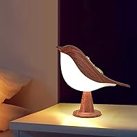 Vista 10 de Lámpara de mesa con control táctil de mesita de noche, lámparas de aroma, con forma de pájaro, lámpara LED de escritorio con puerto de carga USB, 3