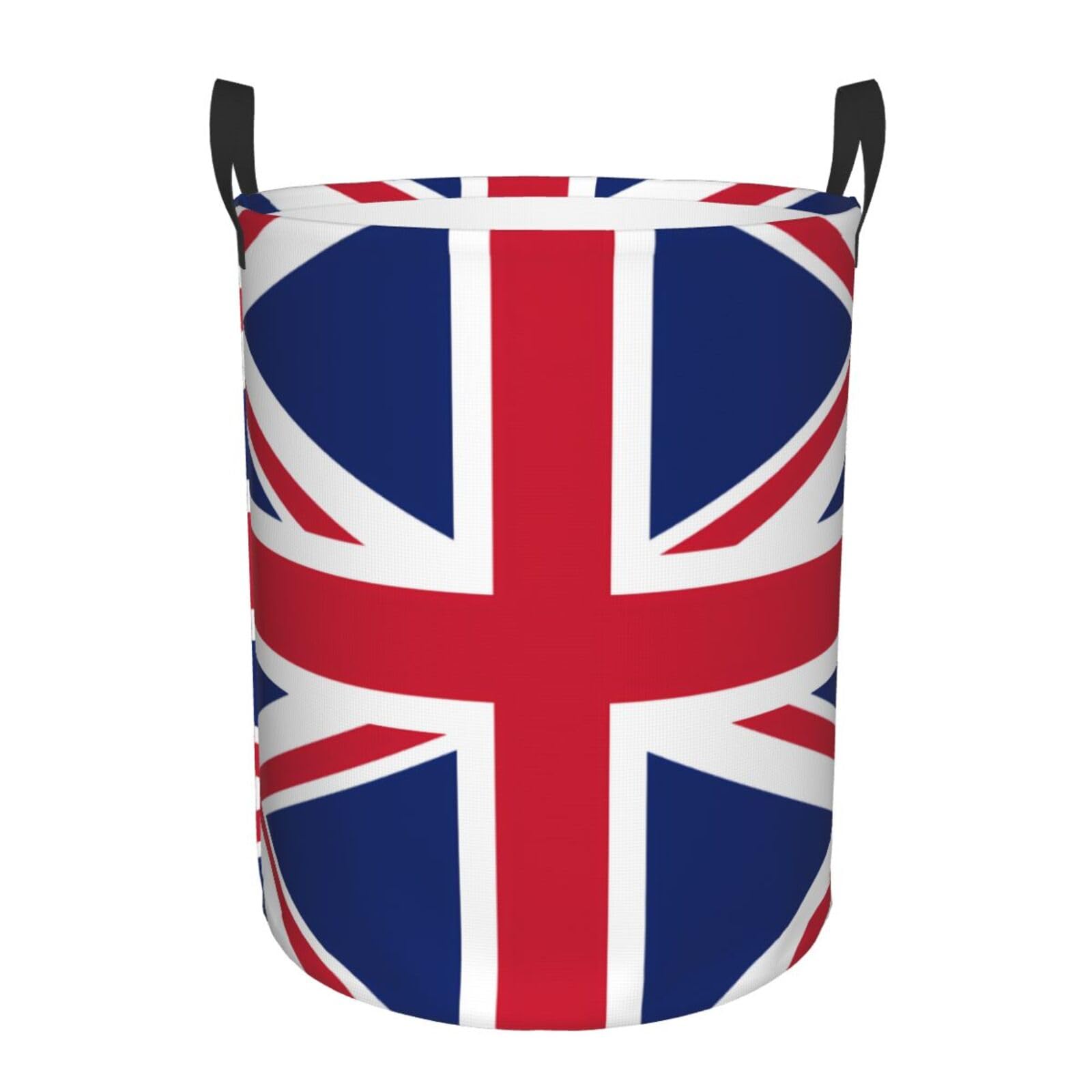 M Circular Hamper – Collapsible British flag Print Laundry Basket