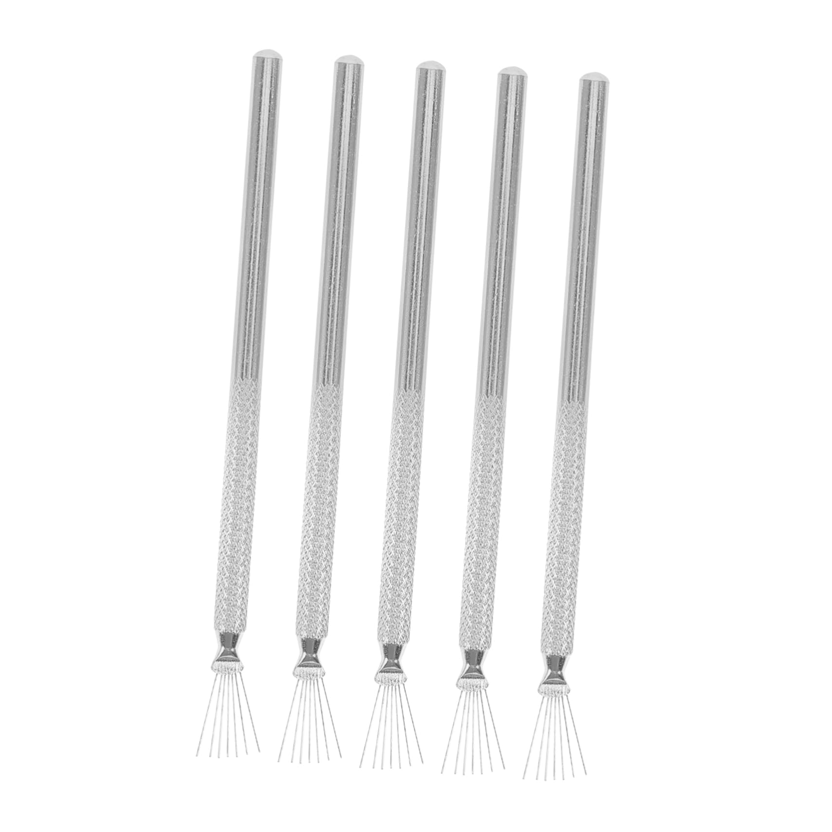 VICASKY Elegant Metal Nail Art Pen 7 Needle Tool for Gel Design Fine Line Drawing Nail Art Brushes