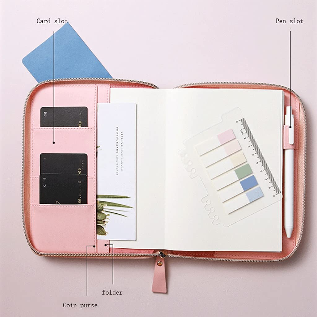 Quaderni Taccuini ricaricabili per riviste da lavoro con cerniera Blocco note portatile griglia orizzontale notebook per regalo di compleanno con scatola regalo Carta (Color : Tt)