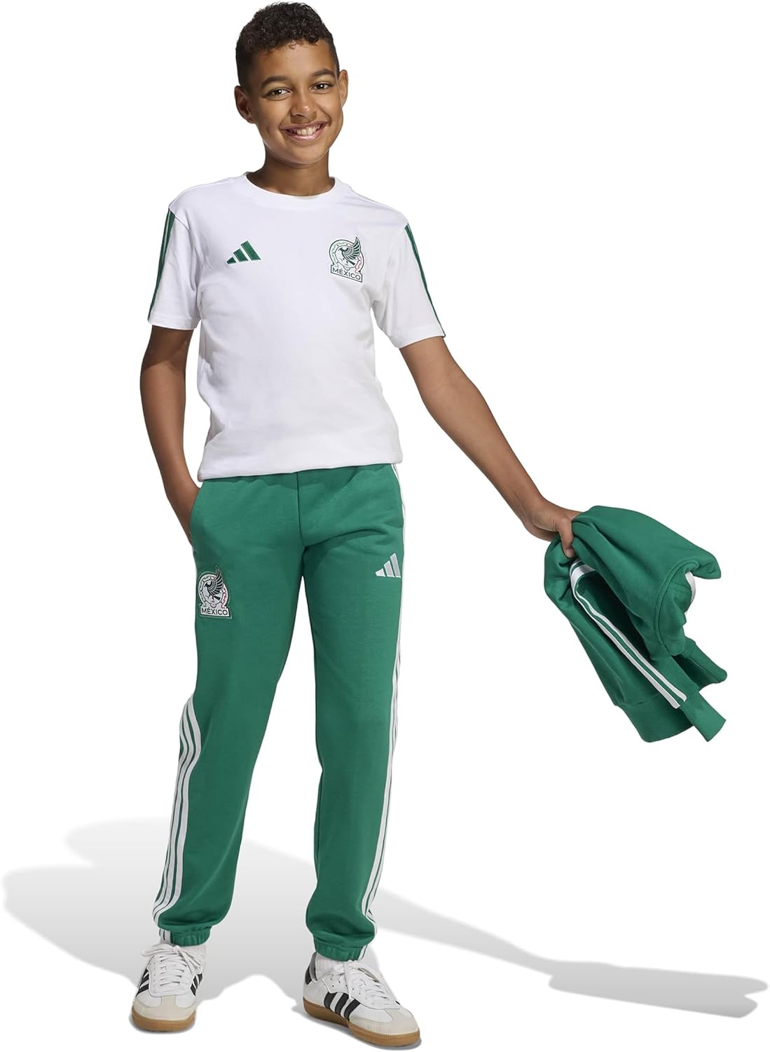 adidas Girls FMF Mexico Alphaskin Pants - Image 2