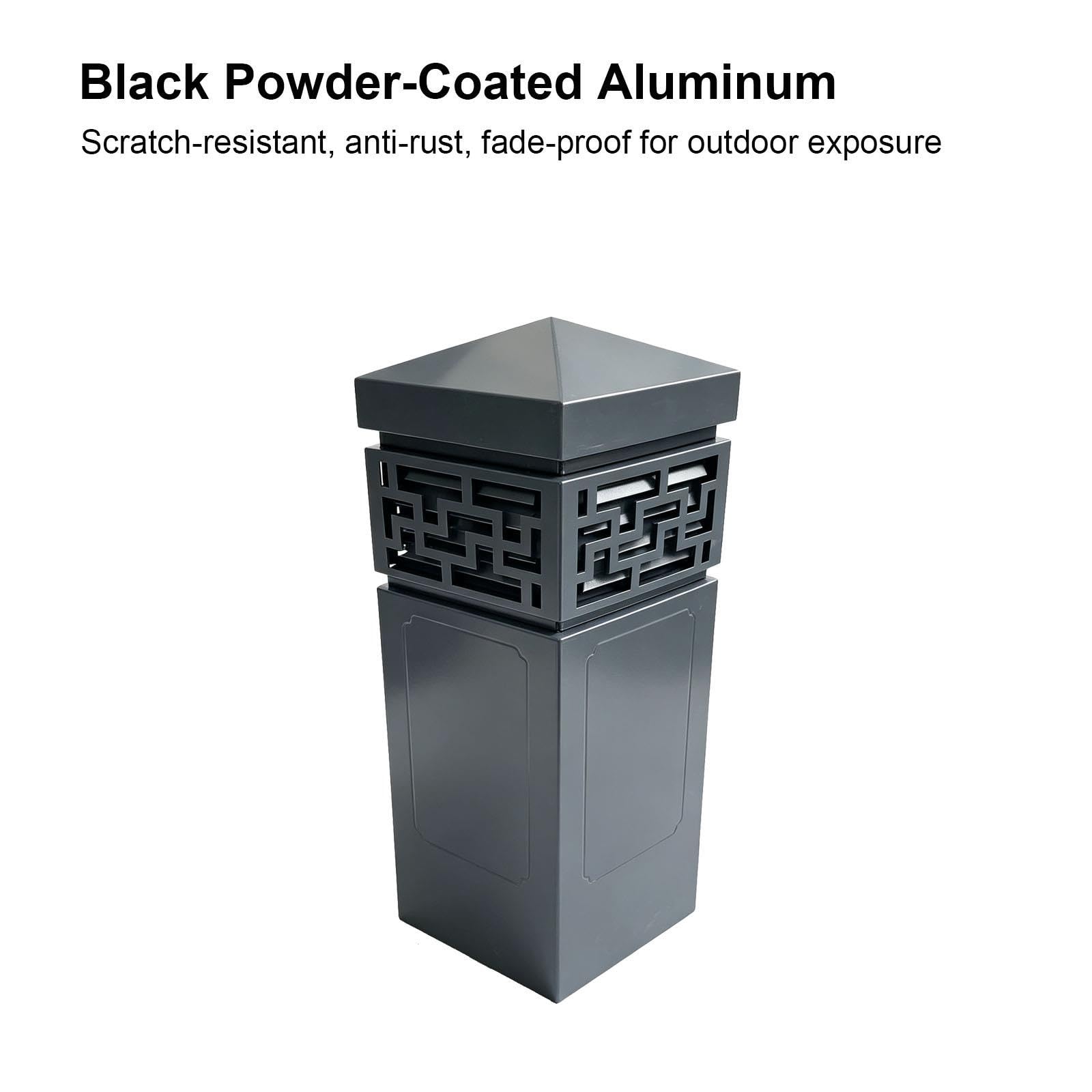 Kwadratowa Nasadka Kominowa z Aluminium, Kratkowa Osłona Przewodu Dymowego