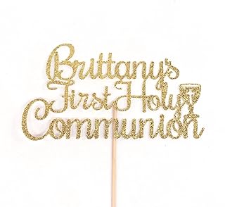 Atelier Elegance Any Name, First Holy Communion Cake Topper, God Bless Cake Topper, Custom Name