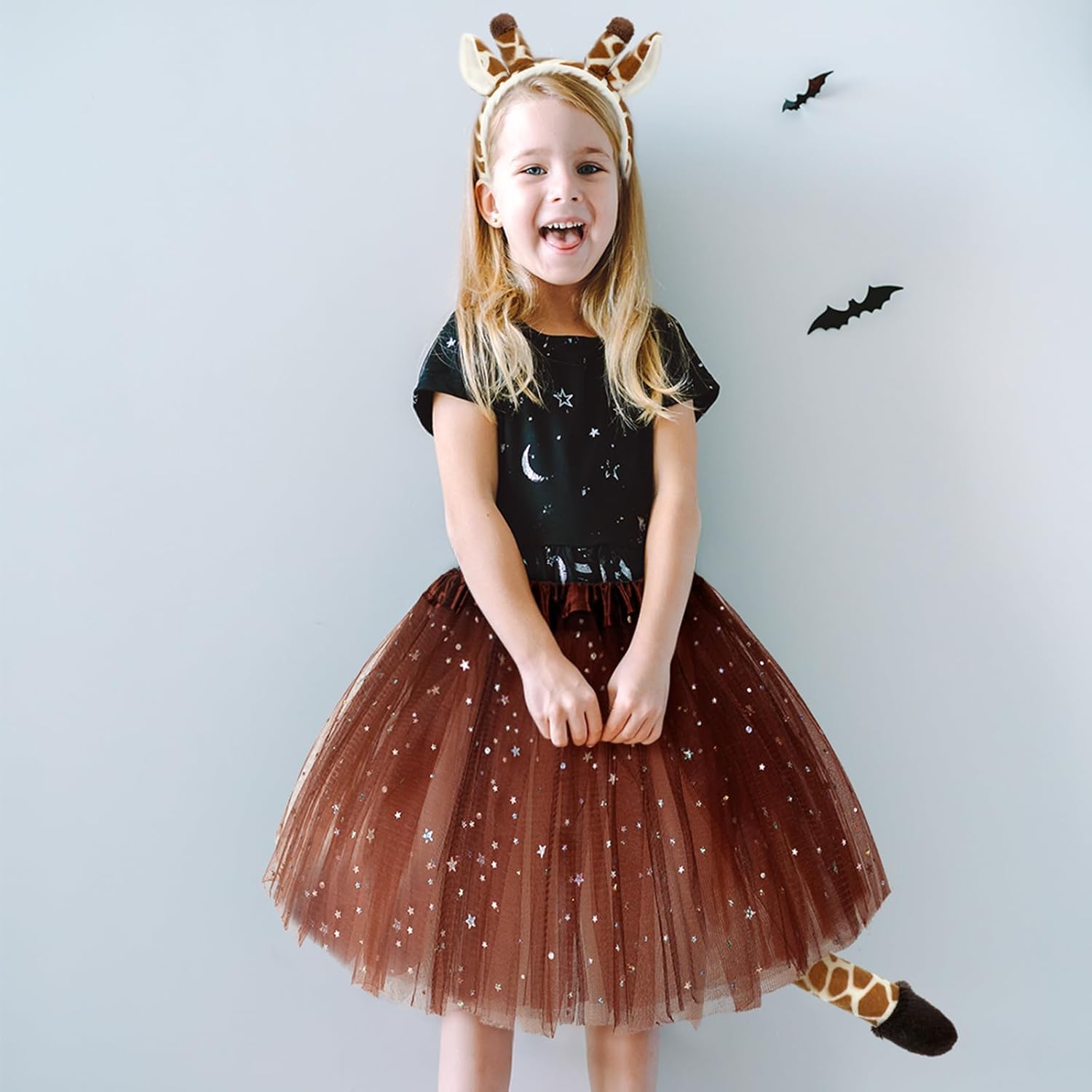 Newcotte 3 Pcs Halloween Costume Animal Tutu Ears Headband Tail Fancy Dress Costume Kit for Halloween Cosplay - Image 7