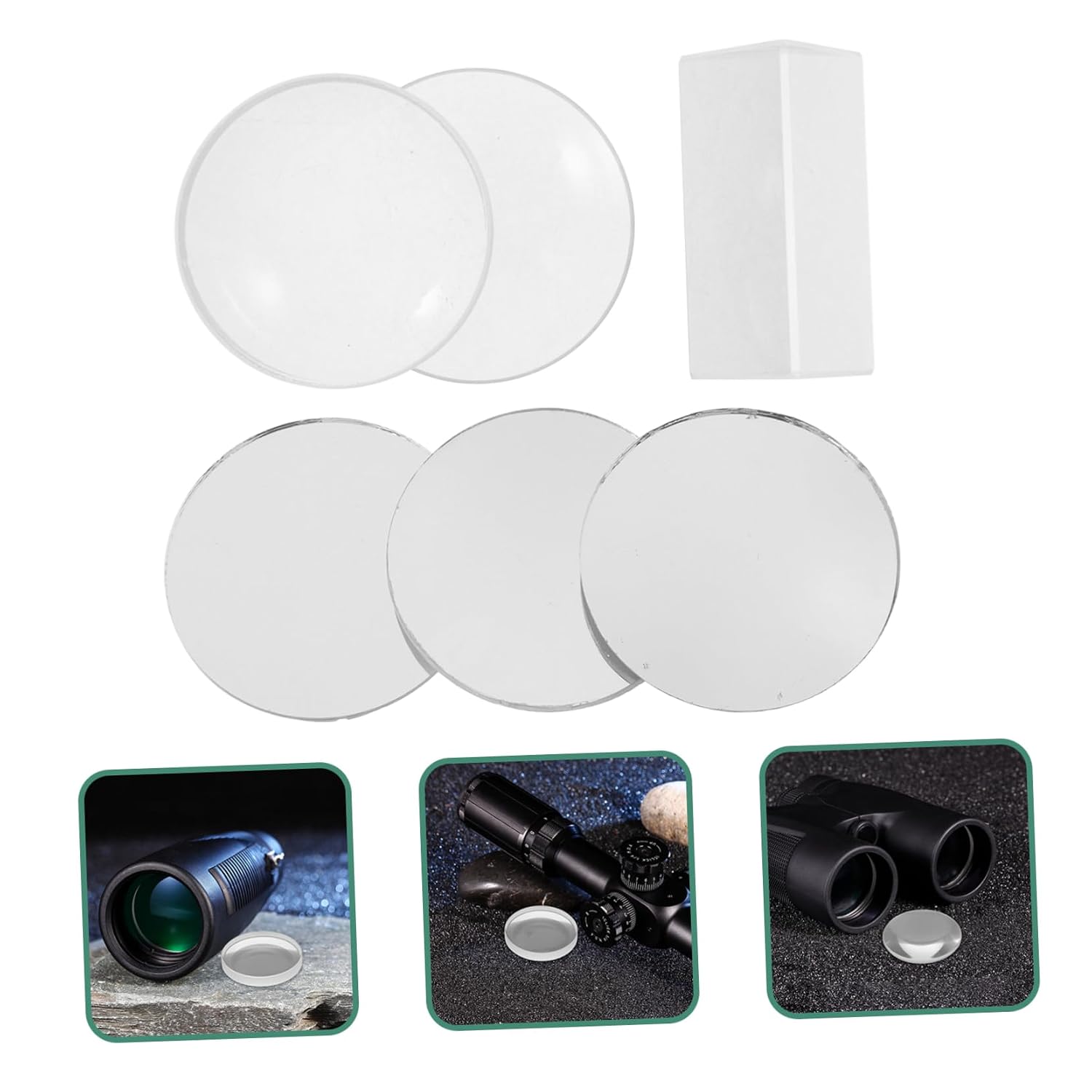 Optical Lens Kit Glass Physics Teaching for Camera Telescope