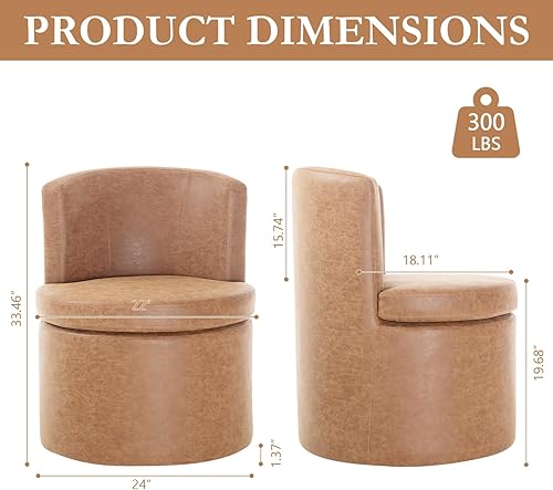 Miniatura 2 de Juego de 2 sillas de comedor con ruedas de piel sintética, modernas tapizadas para cocina y comedor, cómodas sillas decorativas, para dormitorio,